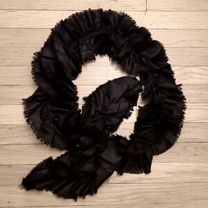 Black Ruffle Scarf